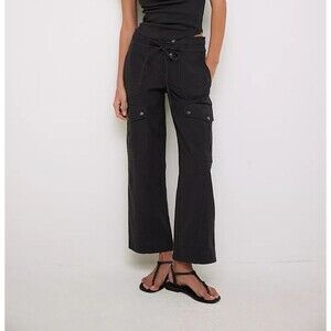 Free People We The Free Park Ave Pants High Rise Cargo Utility Cotton S 286009